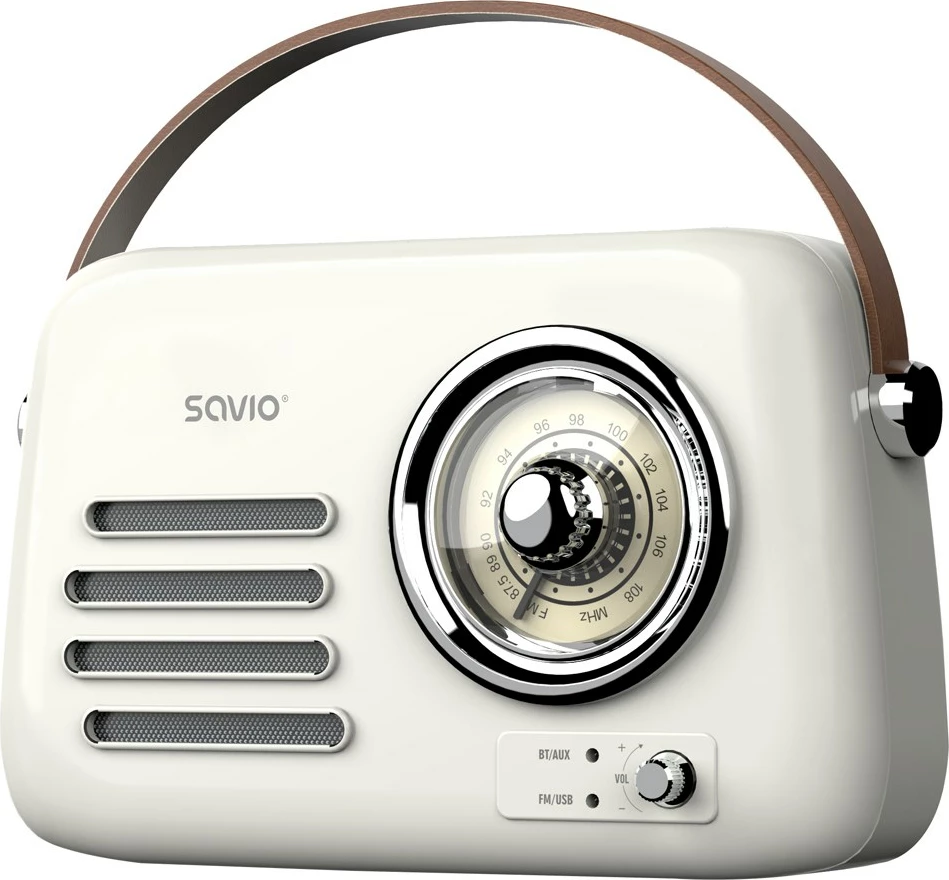 Radio portabile SAVIO RS-02, Bluetooth 5.3, alarm, e bardhë