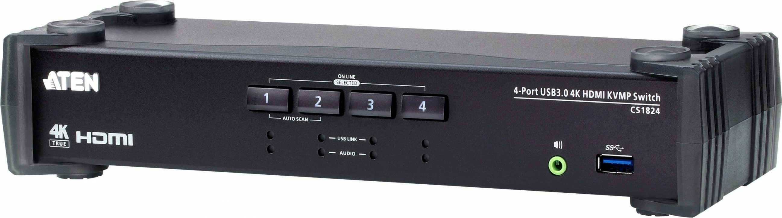 Switch KVM ATEN CS1824, 4 porta, USB 3.0, HDMI, 4K, i zi