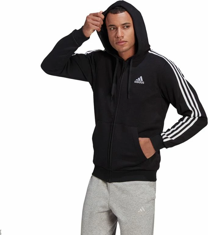 Duks me kapuç adidas për meshkuj, i zi