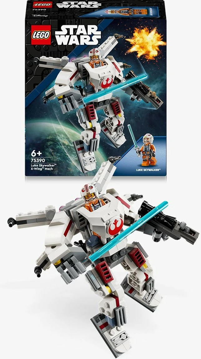 Set ndërtimi LEGO Star Wars Luke Skywalker X-Wing Mech 195 pjesë, shumëngjyrësh