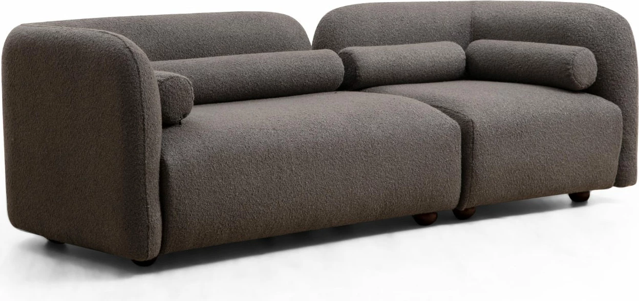 Divan treshe Victoria, bouclette gri