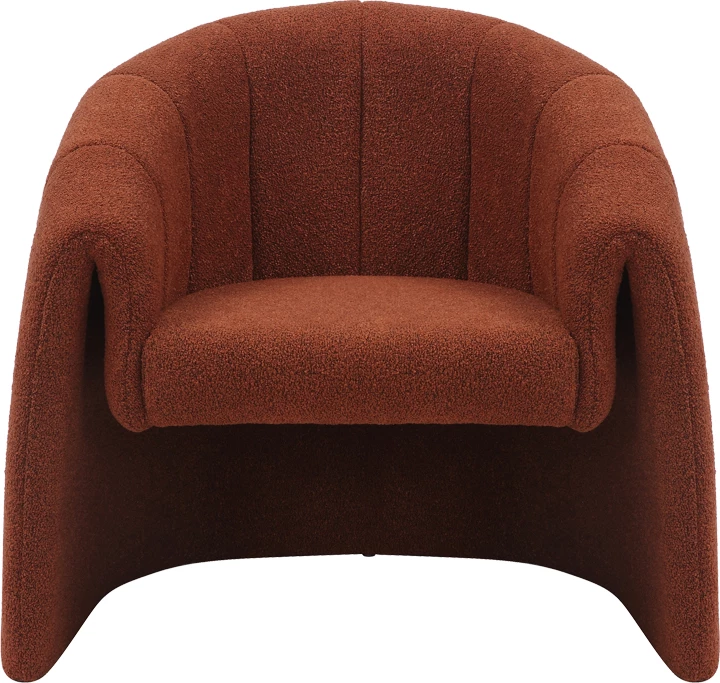 Fotel Fassy, material boucle, ngjyrë pllakë, 80x66x80cm