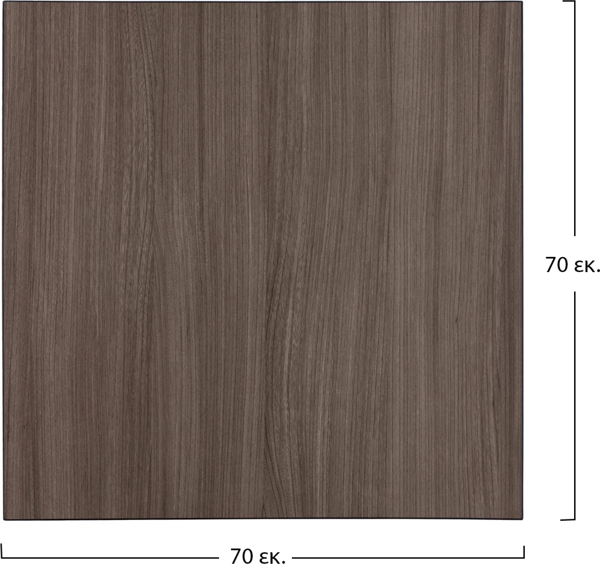 Sipërfaqe tavoline prej MDF, 70x70 cm, FH8438.01, ngjyrë karbon e zezë