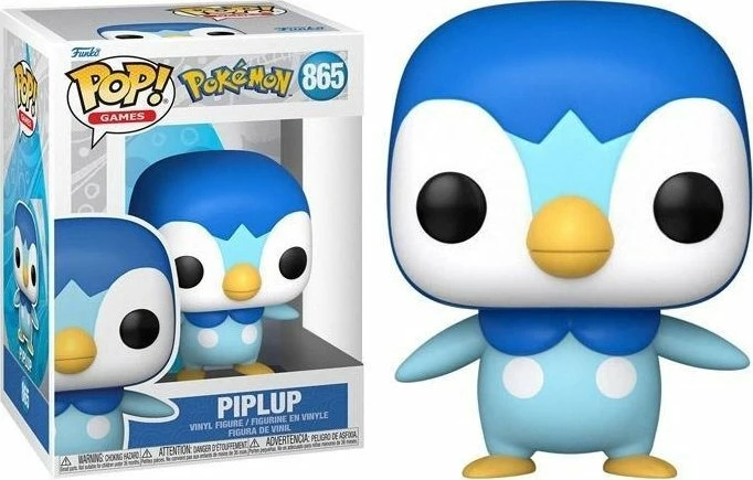 Figurinë koleksionuese Funko Pop Pokémon Piplup #865 (EMEA), vinyl 100%, blu, në kuti