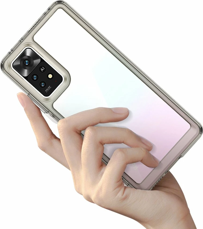 Mbështjellës Hurtel Outer Space Case për Xiaomi Poco X5 5G / Redmi Note 12 5G, kornizë fleksibile, i zi