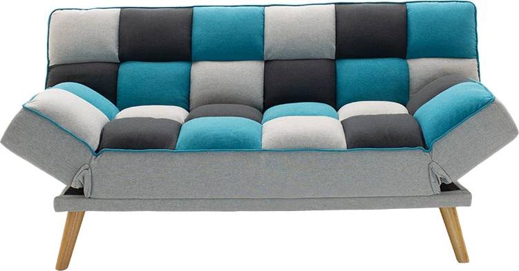 Divan treshe Andy, shtrat, material shumëngjyrësh, 177x91x86cm