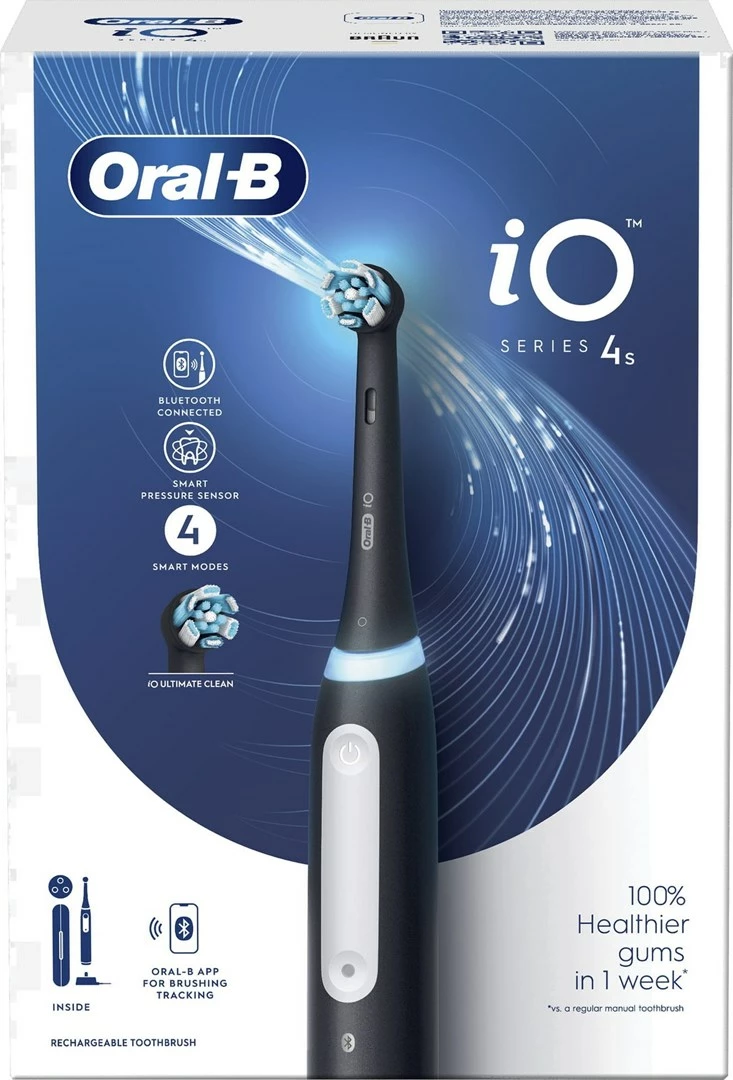 Furçë dhëmbësh elektrike Braun Oral-B iO4s, e zezë