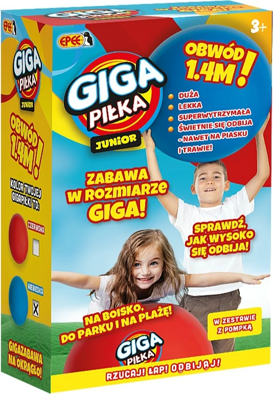 Top plastik Epee Gigapiłka Junior, 1.4m, Blu, me pompë