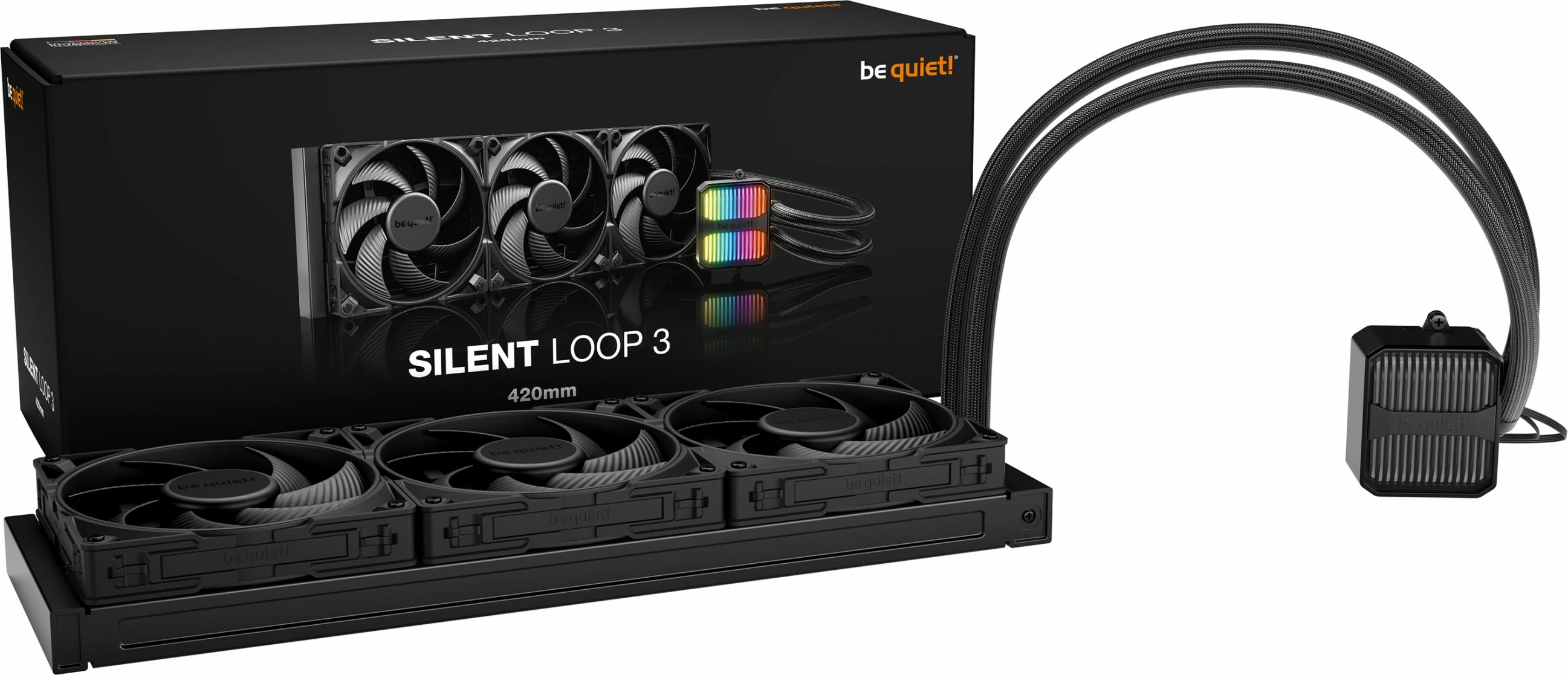 Ftohës uji Be Quiet! Silent Loop 3 420 mm, 14 cm, i zi
