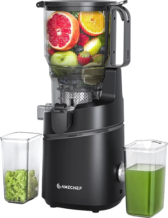 Shtrydhëse e ngadaltë AMZCHEF SJ-036CBK 250W, hopper 2.5L, enë lëngu 1.8L, cold press, e zezë