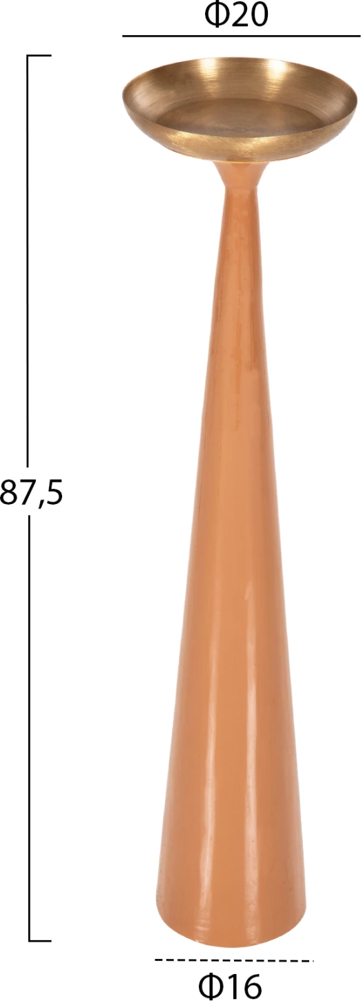 Shandan për dysheme (shtyllë) GUNTUR FH4383 metalik, ngjyrë salmon-ari, Φ20x87.5H cm