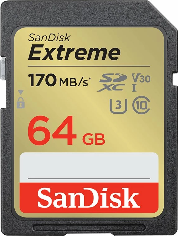 Kartelë memorie SanDisk Extreme SDXC 64GB, 170MB/s