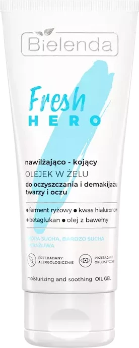 Xhel vaj për pastrim dhe largim të make-up-it Bielenda Fresh Hero për femra, 90g