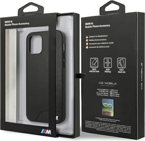 Mbështjellës BMW M Collection për iPhone 12 mini, 5.4", i zi, hardcase