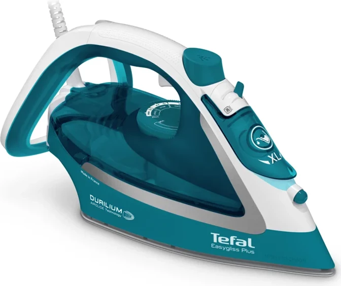 Hekur me avull, Tefal, FV5737E0, 2500W, 45 g/min, goditje avulli 220 g/min, depozitë 270 ml, turkeze/bardhë