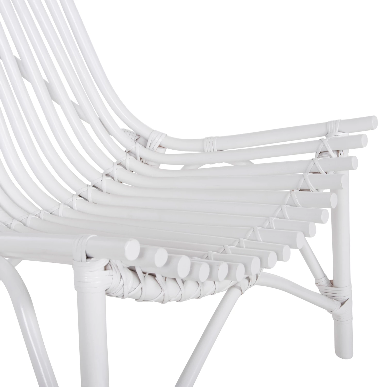 Karrige për jashtë CELLION FH9812.03, shkopinj rattan, ngjyrë e bardhë, 76x72x83H cm