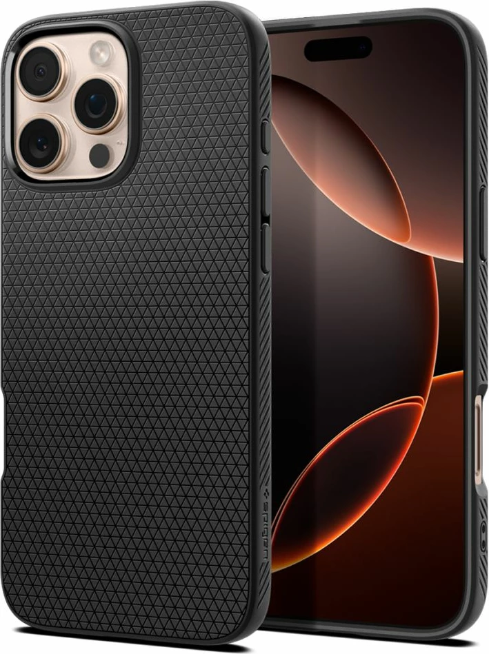 Mbështjellës Spigen Liquid Air për iPhone 16 Pro Max, i zi