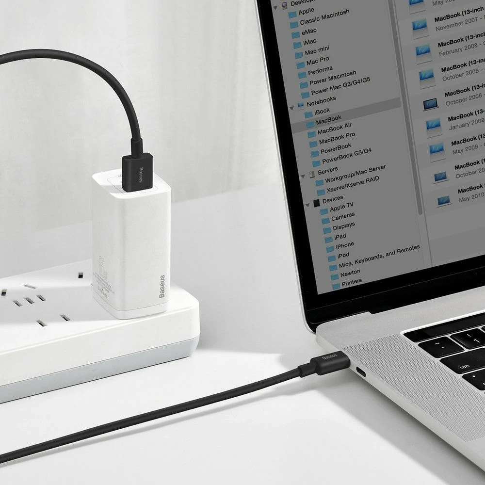 Kabllo USB-A në USB-C Baseus Superior BSU2667BLK 1 m 66 W, e zezë