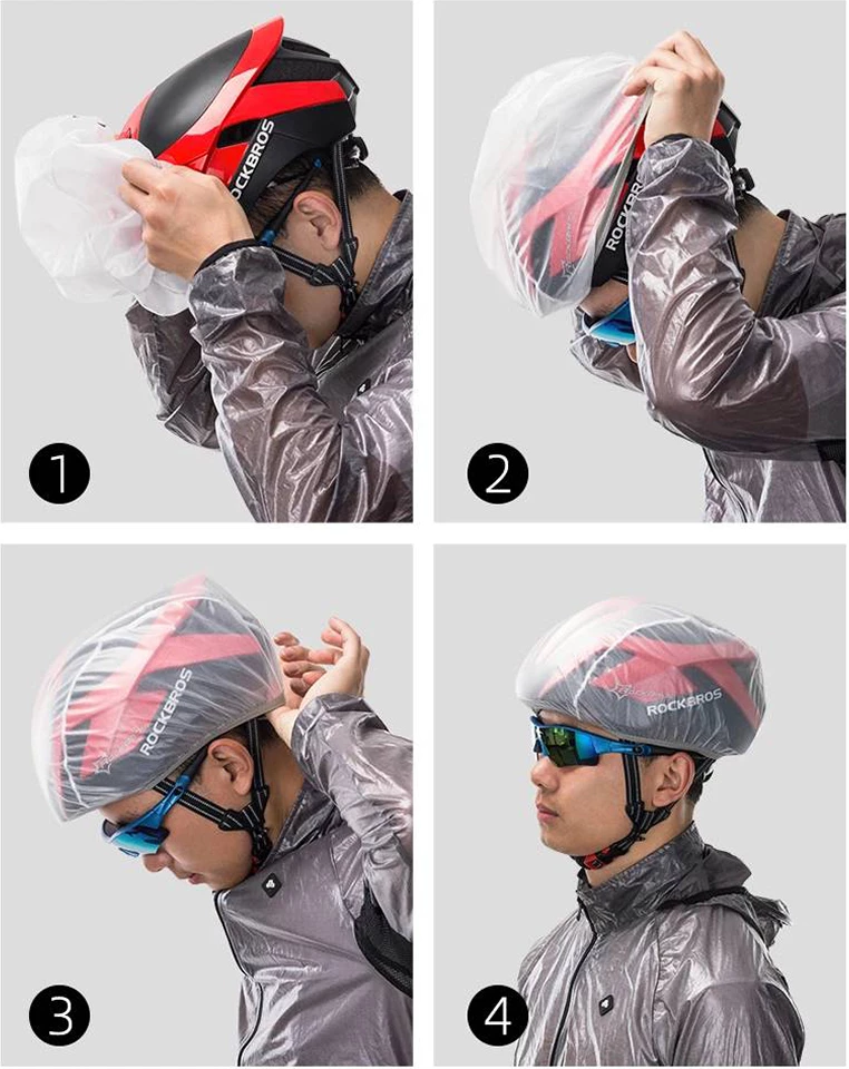 Mbulesë shiu për helmetë biçiklete Rockbros 20001W, e bardhë