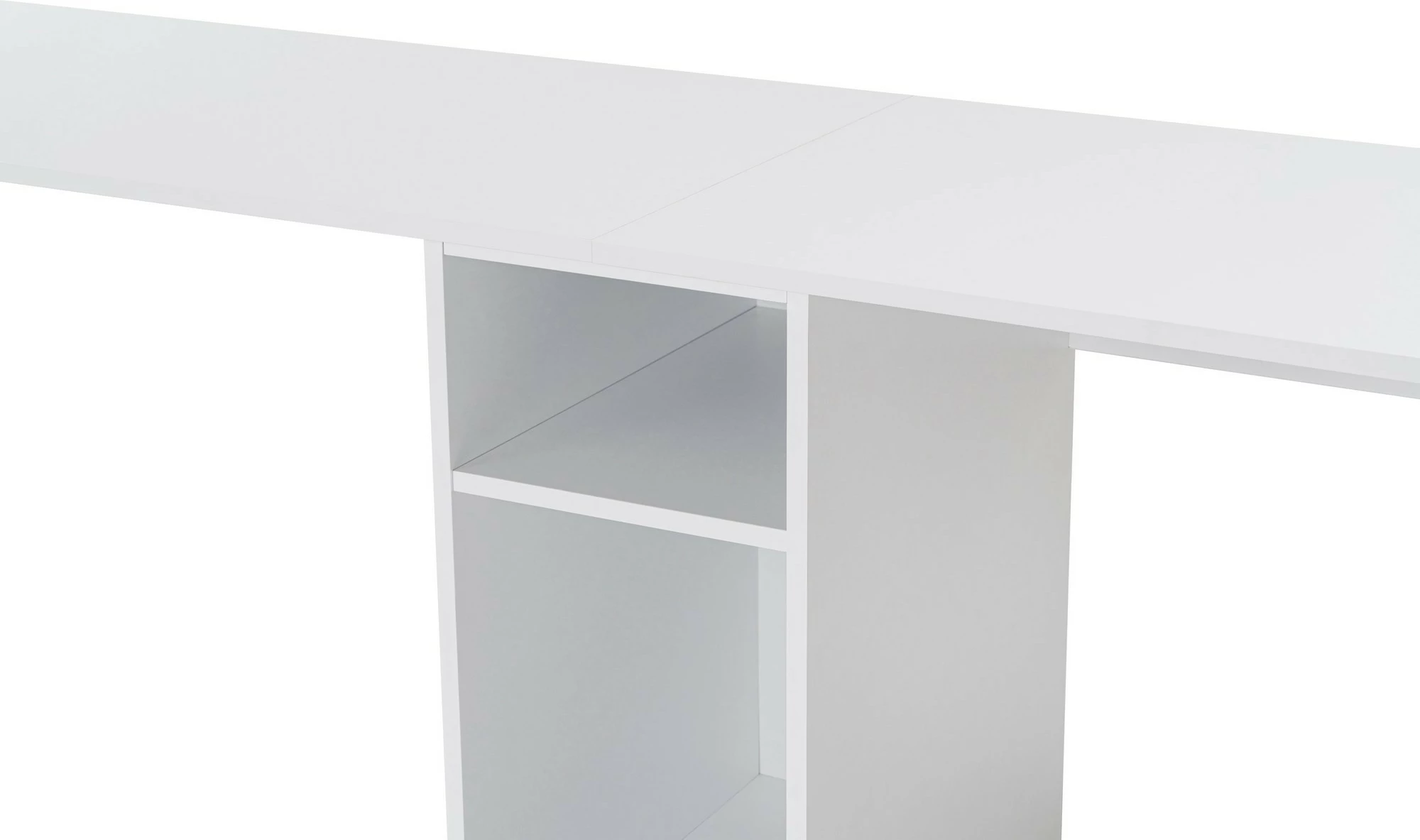 Tavolinë studimi dyshe Hanah Home, e bardhë, ari