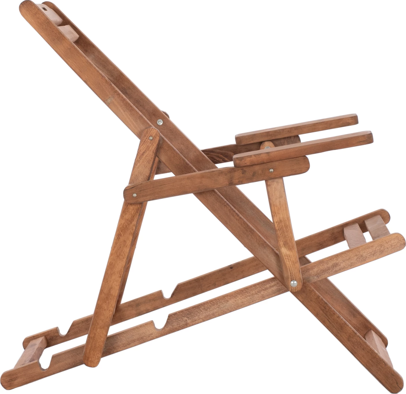 Karrige lounge Limnos me krah, ngjyrë arre, FH5799.01, 62.5x97x105 cm