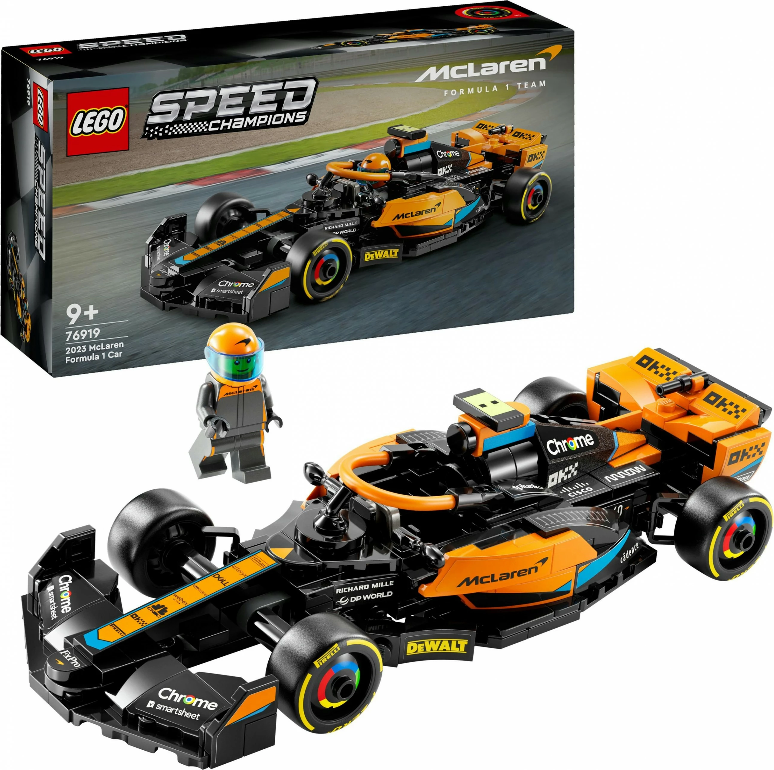 Set ndërtimi LEGO McLaren Formula 1 2023, 245 pjesë, shumëngjyrësh