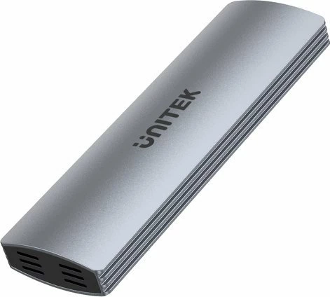 Kuti e jashtme për SSD M.2 Unitek S1230A, USB-C 3.2 Gen 2 10Gbps, NVMe/SATA, me kabllo USB-C dhe adapter USB-A, argjend