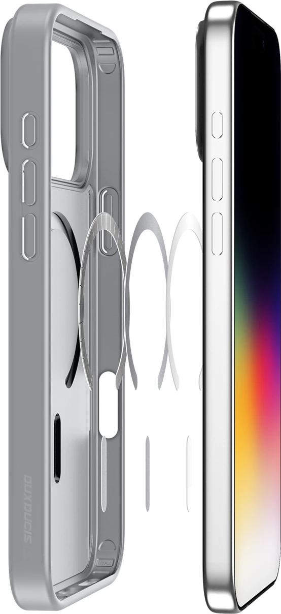 Mbështjellës Dux Ducis Yind për iPhone 17 Pro Max, MagSafe, Gri