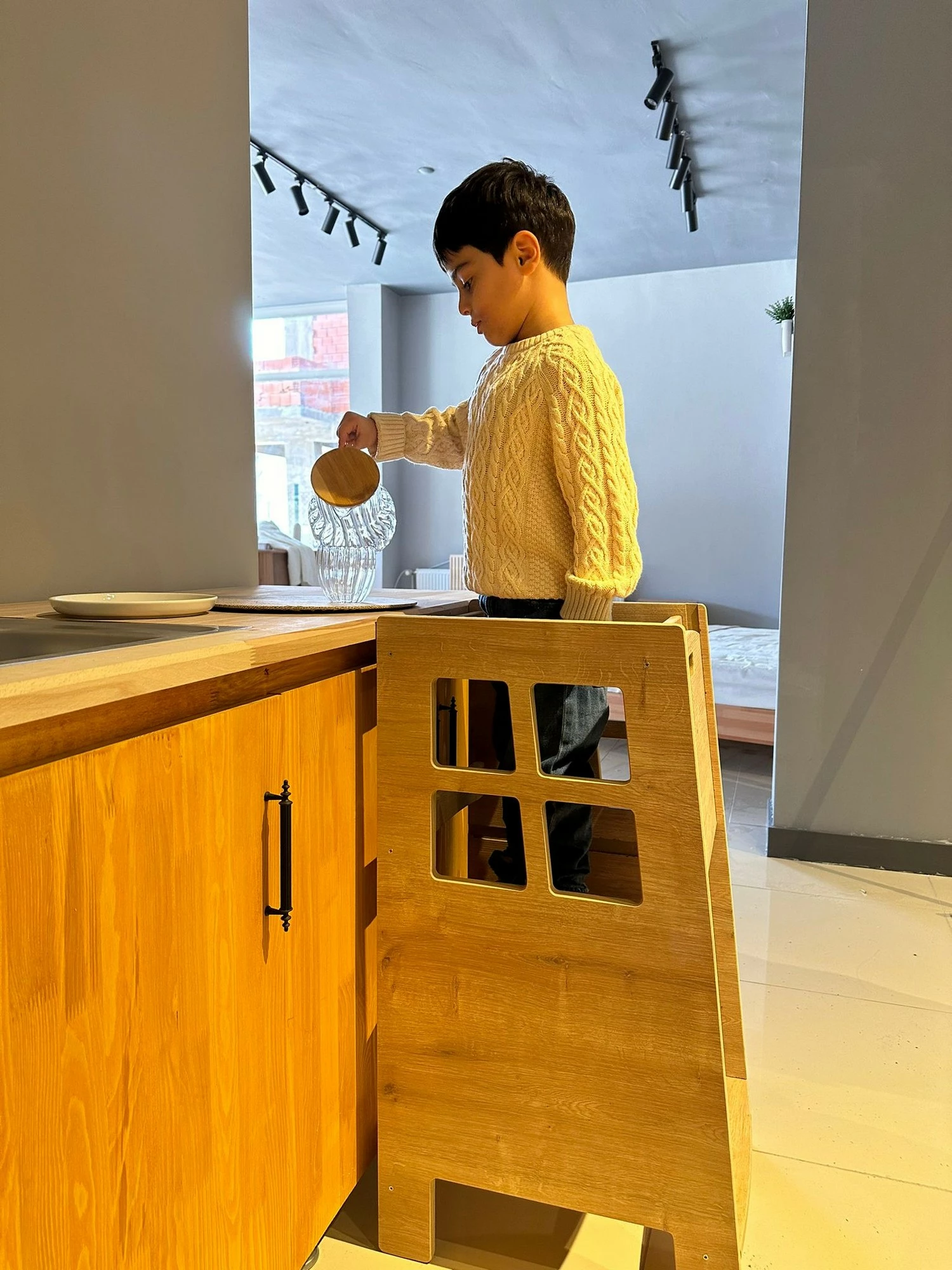 Kullë edukative për fëmijë, ngjyrë kafe, Hanah Home