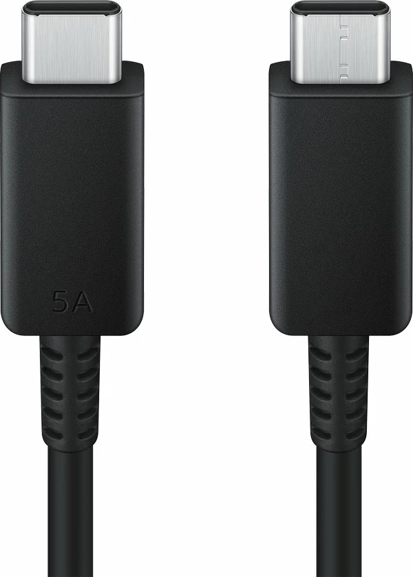 Kabllo Samsung USB-C në USB-C EP-DX510JBEGEU, 1.8m, 5A, E zezë