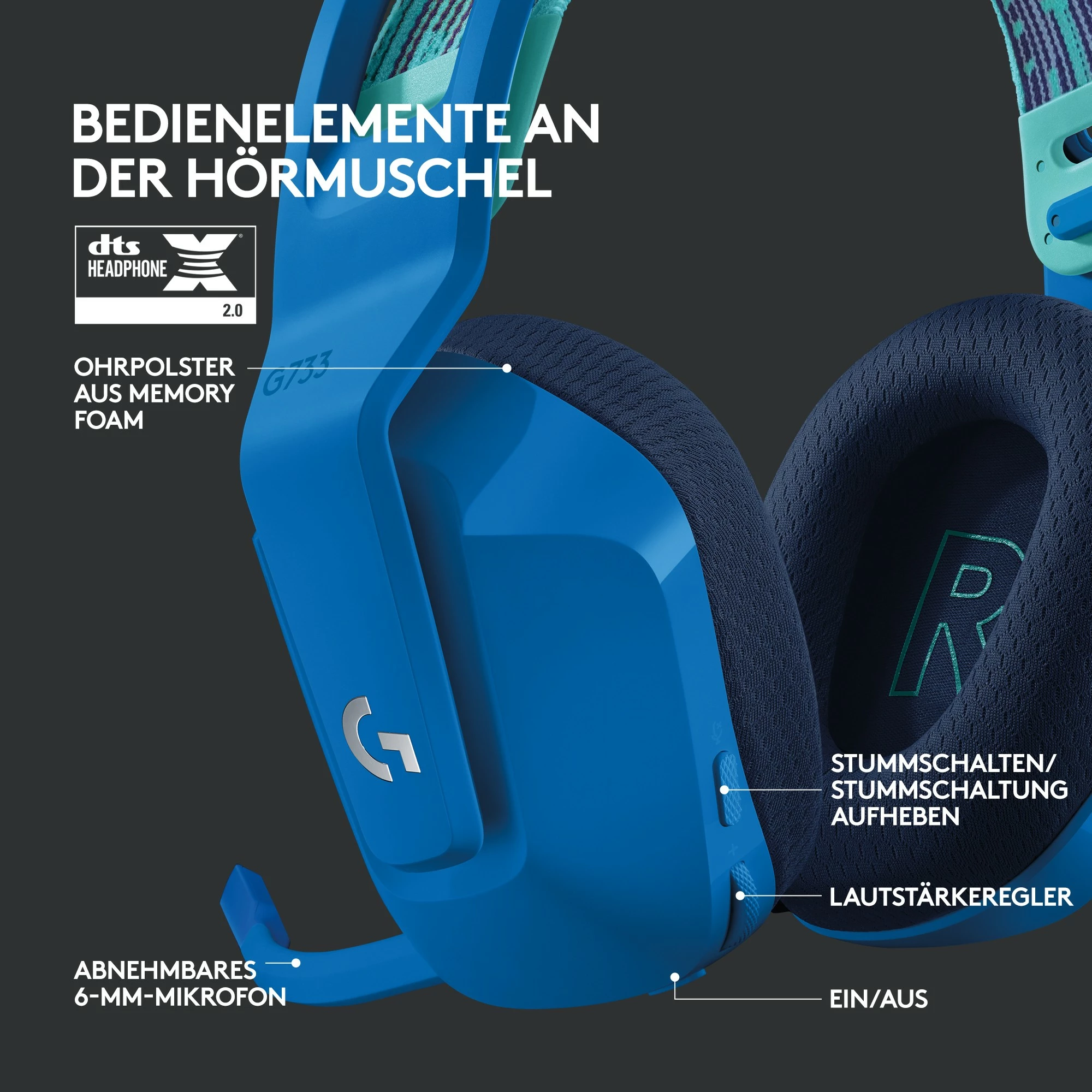 Kufje Logitech G733, pa tela, me ndriçim shumëngjyrësh