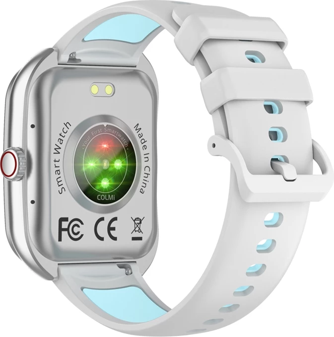 Smartwatch Colmi P86 1.93" AMOLED, Always On Display, thirrje me Bluetooth, 100+ sporte, SpO2/Presion i gjakut, bateri 400 mAh, argjendtë