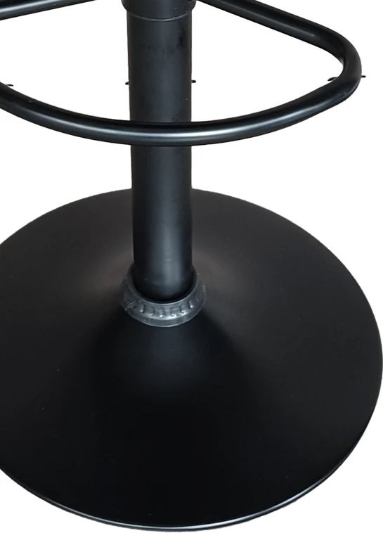 Karrige për bar Dianors, e rregullueshme në lartësi, lëkurë artificiale e zezë, bazë e zezë, 38x38x75cm, set prej 2 copësh