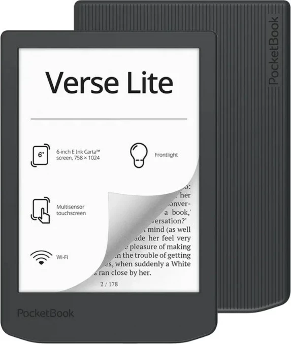 Lexues elektronik PocketBook Verse Lite 619, 6" E-Ink Carta, 8GB, Wi-Fi, Gri