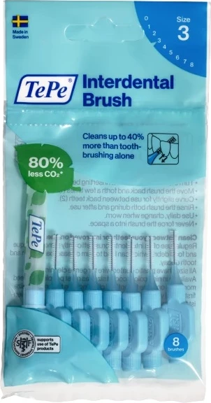 Furça interdentale TePe Original 0.6mm blu 8 copë