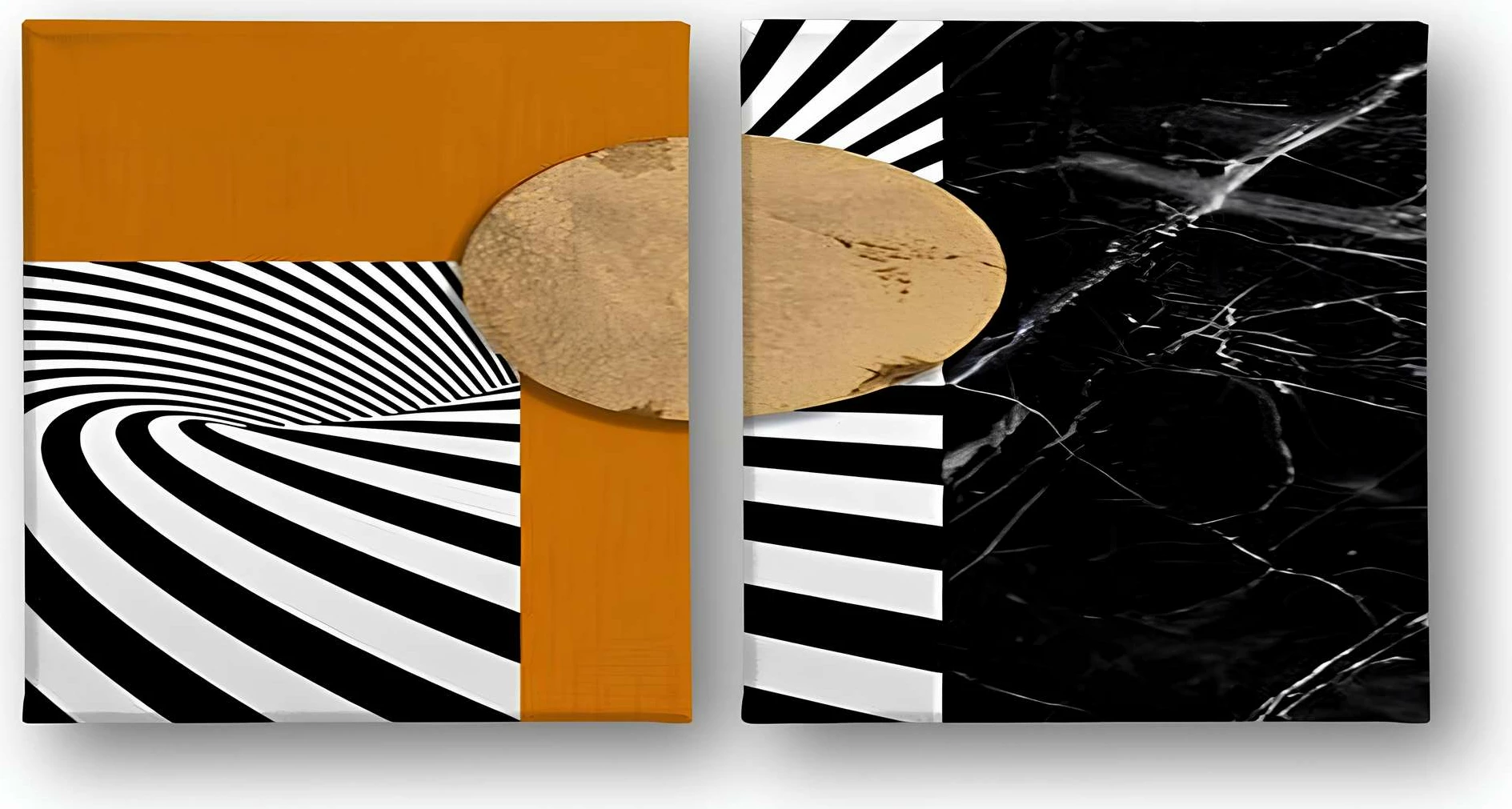 Pikturë dekorative në kanavacë (2 copë), Wallity, ASR_CNV2-17, 30x30