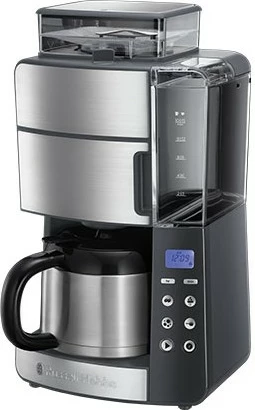 Aparat kafeje Russell Hobbs Grind and Brew, 1L, mulli i integruar, karaf termik, inox/zi