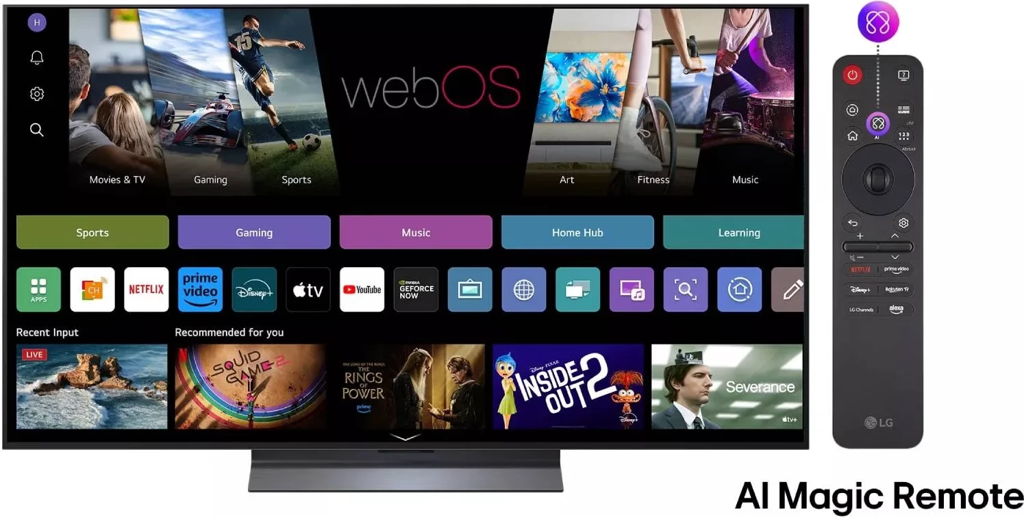 Televizor OLED, LG, OLED55C51LA, 55" 4K UHD, α9 AI Gen8, 120Hz/144Hz VRR, webOS 25, Dolby Vision/Atmos, Smart
