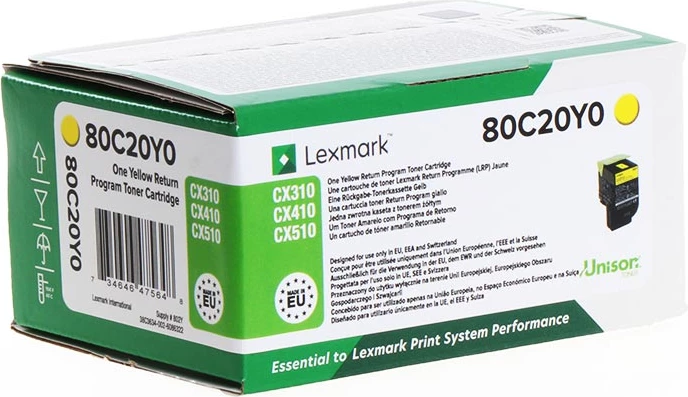 Toner Lexmark 80C20Y0 1000 faqe i verdhë