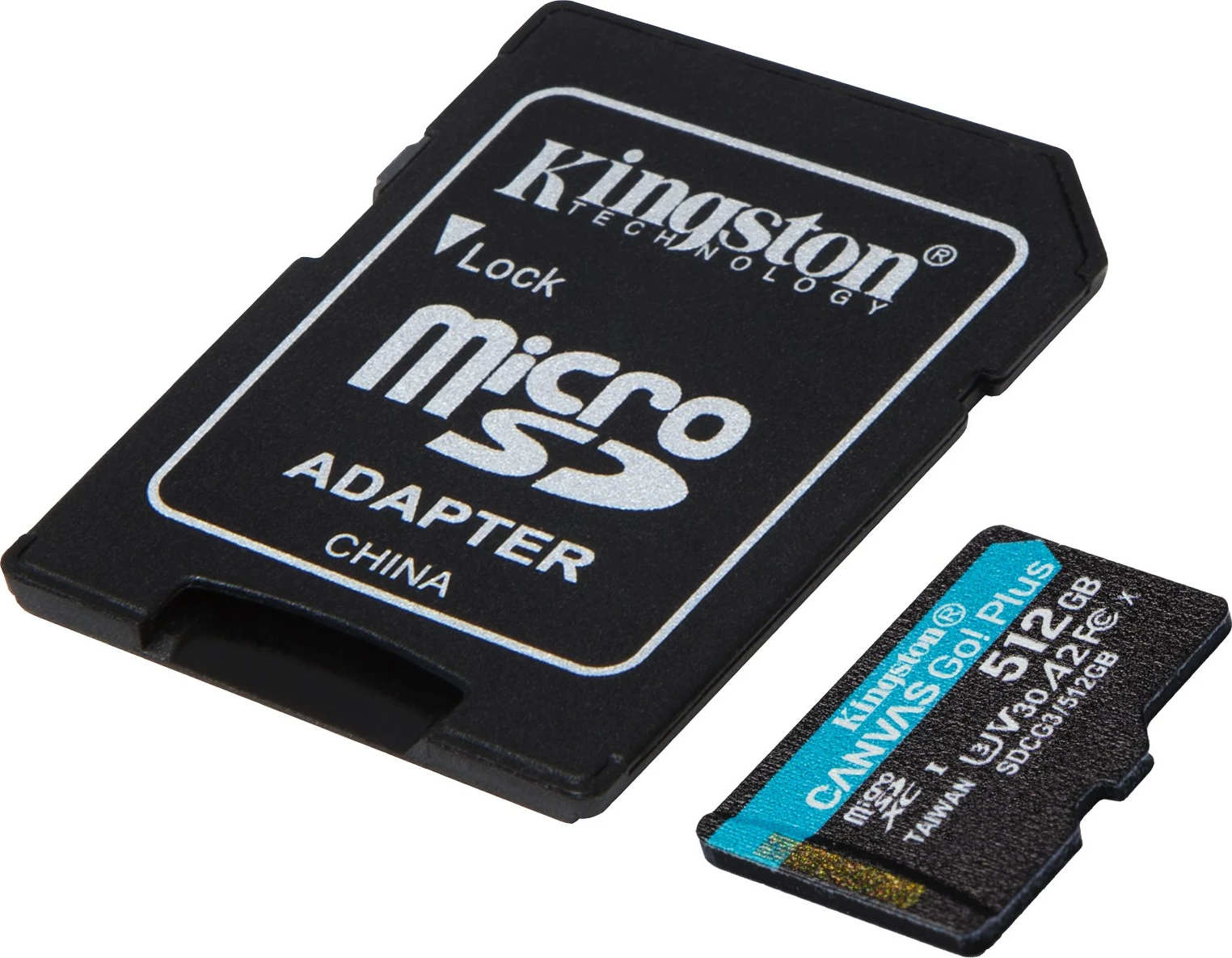 Kartelë microSD Kingston Canvas Go Plus 512GB me adapter, Class 10, UHS-I, e zezë