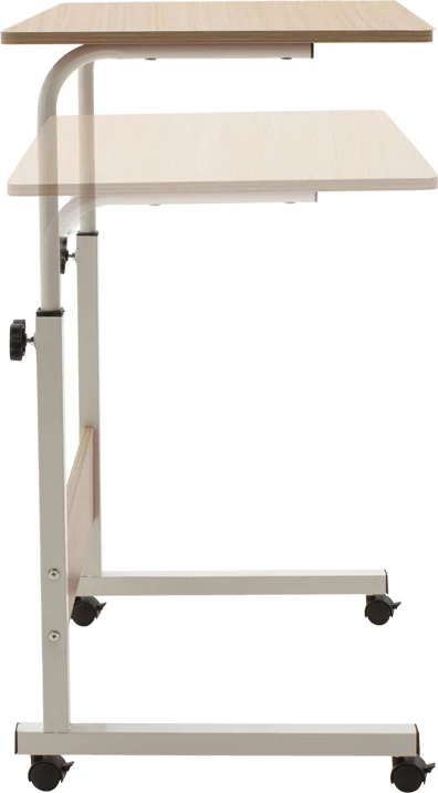Tavolinë metalike për kompjuter Piper MDF, ngjyrë lisi të çelur, 60x40x69-90cm