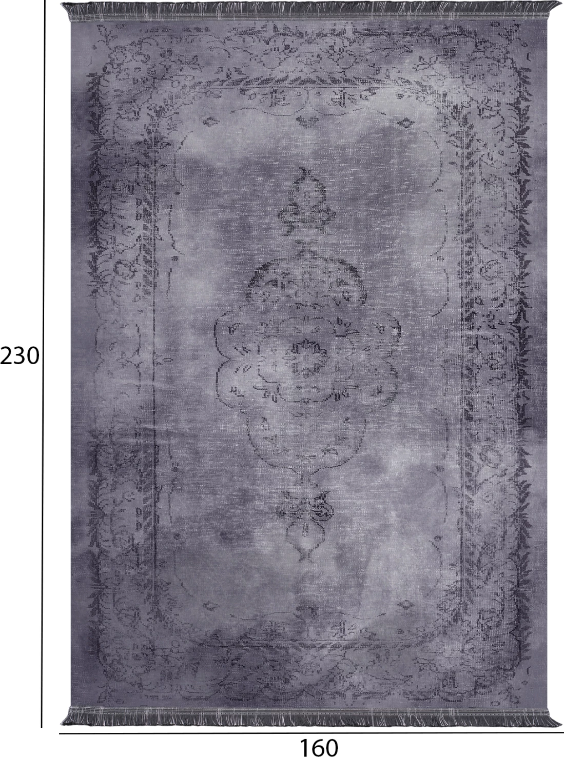 Tepih vintage, JOSIANE, 160x230cm, me franja