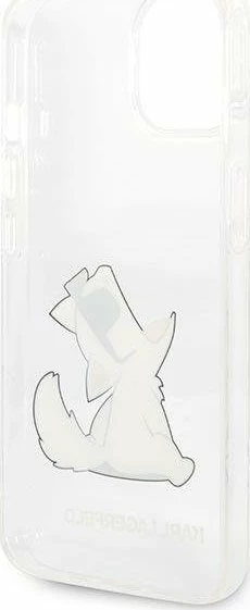 Mbështjellës Karl Lagerfeld KLHCP14MCFNRC për Apple iPhone 14 Plus, hardcase, Choupette Fun, transparent