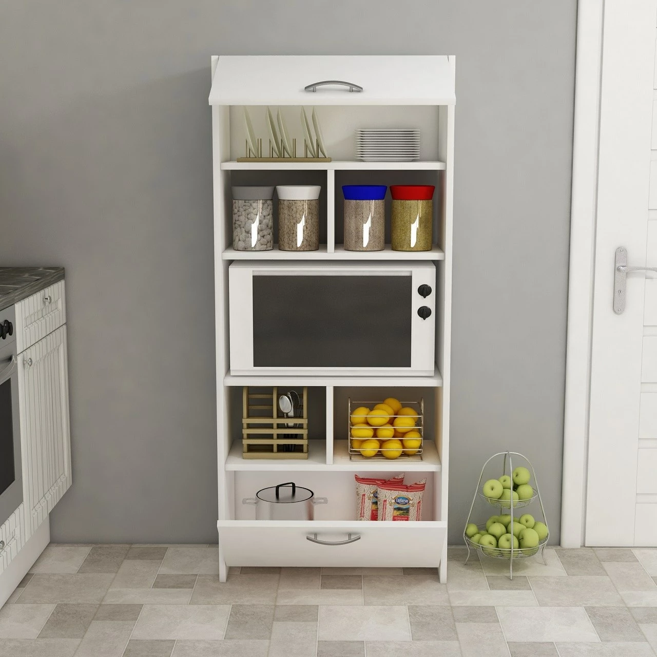 Dollap multifunksional Hanah Home, Albina, i bardhë