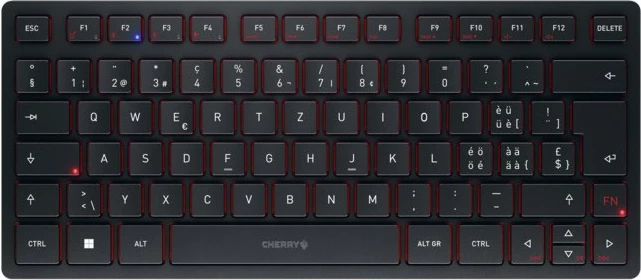 Tastierë Cherry KW 9200 MINI, 75%, Wired & Wireless, USB + RF Wireless + Bluetooth, Scissor key switch, QWERTZ, E zezë