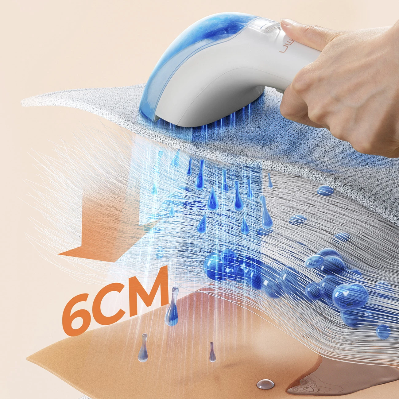 Fshesë me avull dhe korrent UWANT B200, 1900W, 12000Pa, me funksion pastrimi të thellë me avull, e bardhë, set aksesorësh