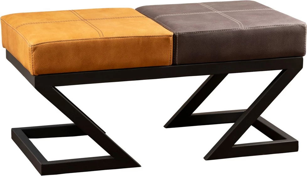 Pouf Atelier del Sofa, ngjyrë mustard dhe antracit, Brda