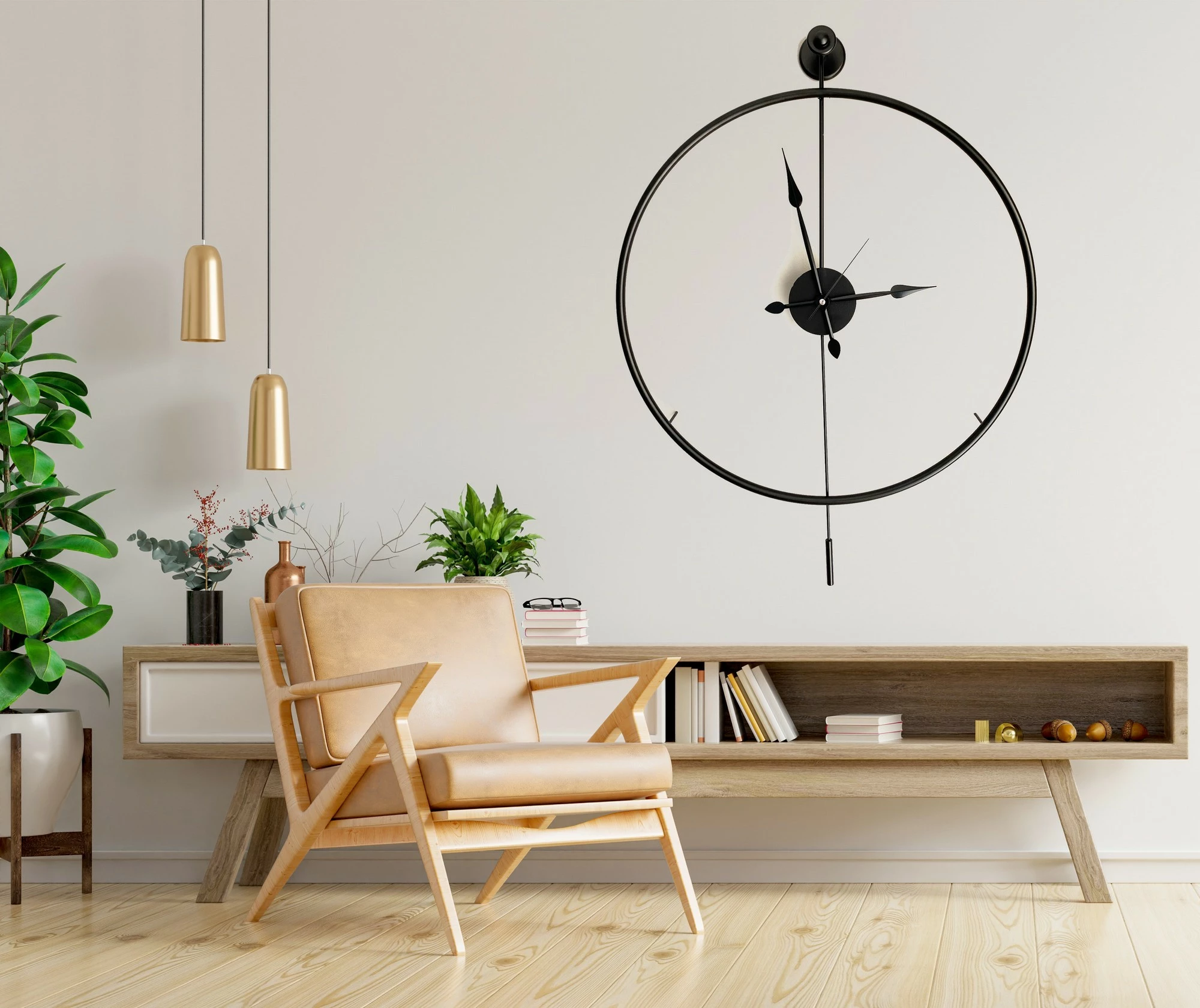 Orë muri dekorative prej metali, Wallity, Mclock-00102