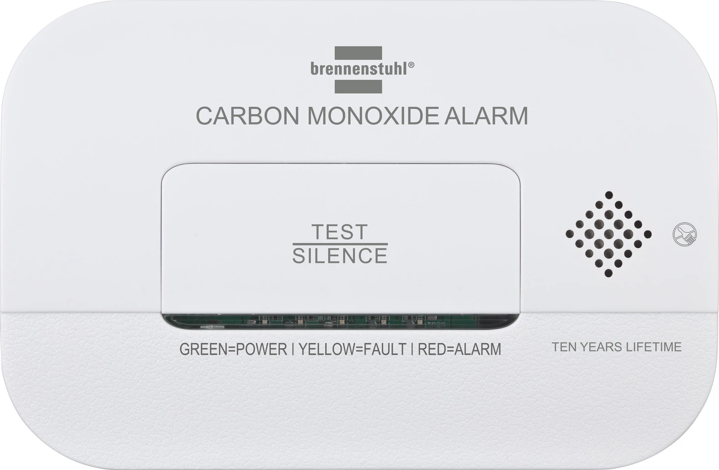 Detektor monoksidi Brennenstuhl CM A 3030 me alarm dhe LED, i bardhë