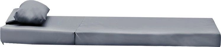 Shezlong Sadie, pëlhurë gri, 65x185x15cm